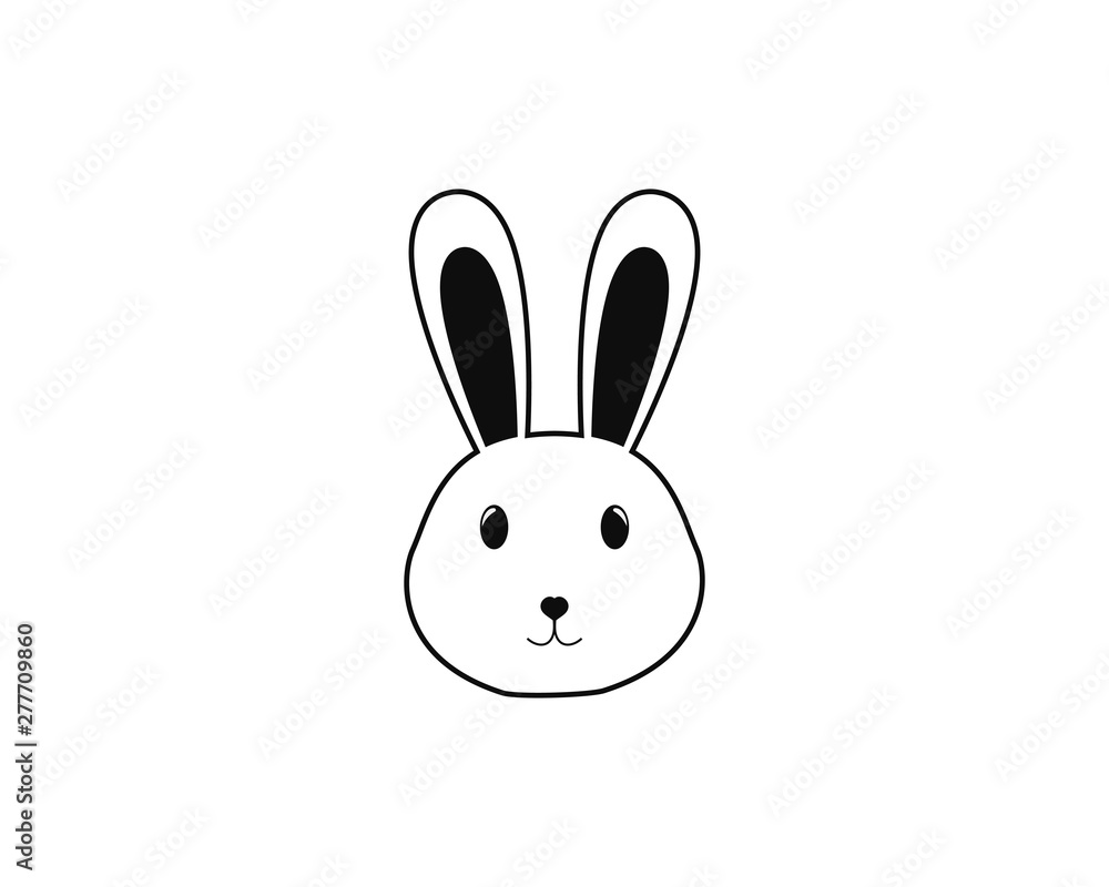 Obraz premium Rabbit Logo template vector icon design