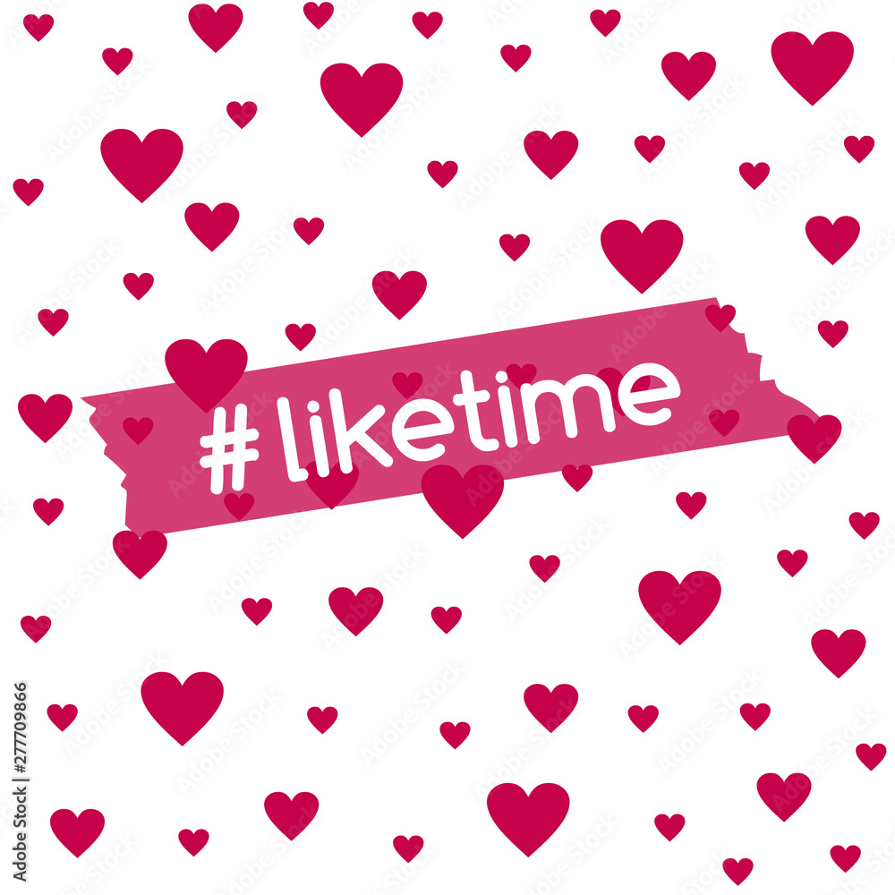Liketime. Vector background for social media blog