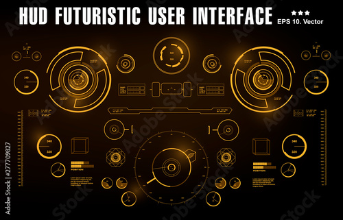 Futuristic virtual graphic touch user interface  target
