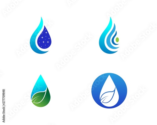 water drop Logo Template vector illustration design