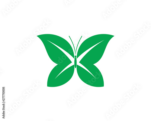 Fototapeta Naklejka Na Ścianę i Meble -  Vector - Butterfly conceptual simple, colorful icon. Logo. Vector illustration