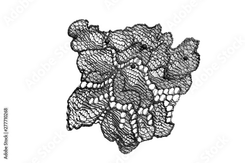 Black lace isolated