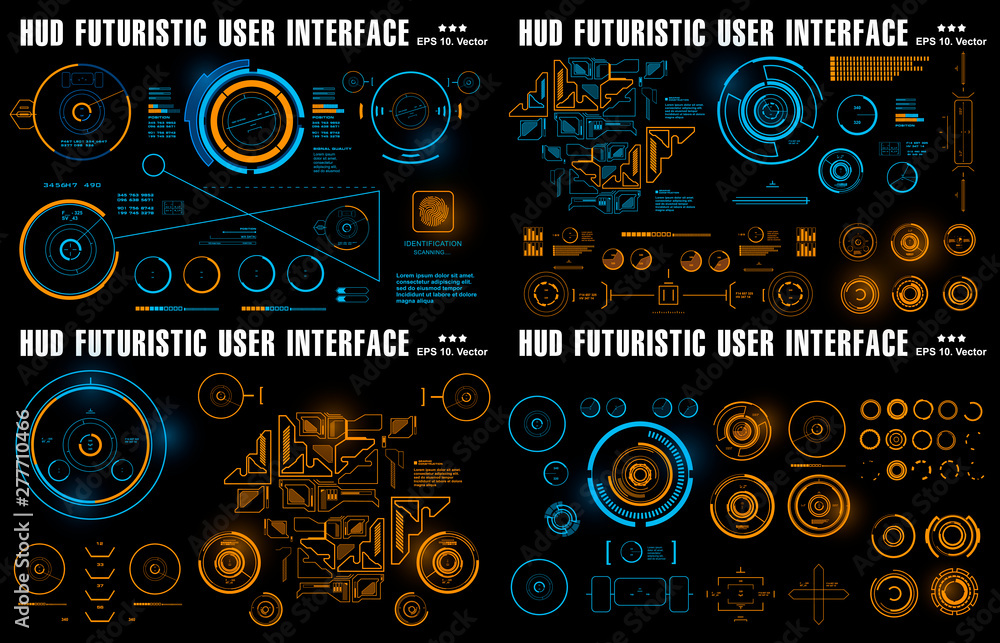 Futuristic virtual graphic touch user interface, target Futuristic virtual graphic touch user interface, target