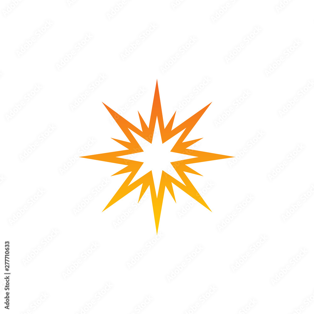 Naklejka premium Sun logo design vector template