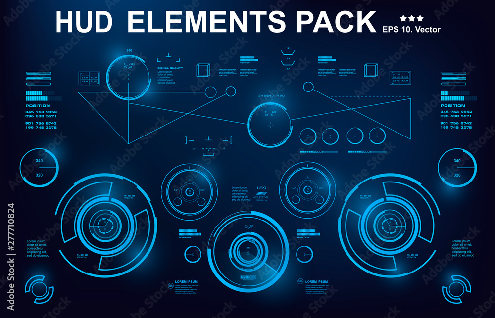 Futuristic virtual graphic touch user interface, target Futuristic virtual graphic touch user interface, target