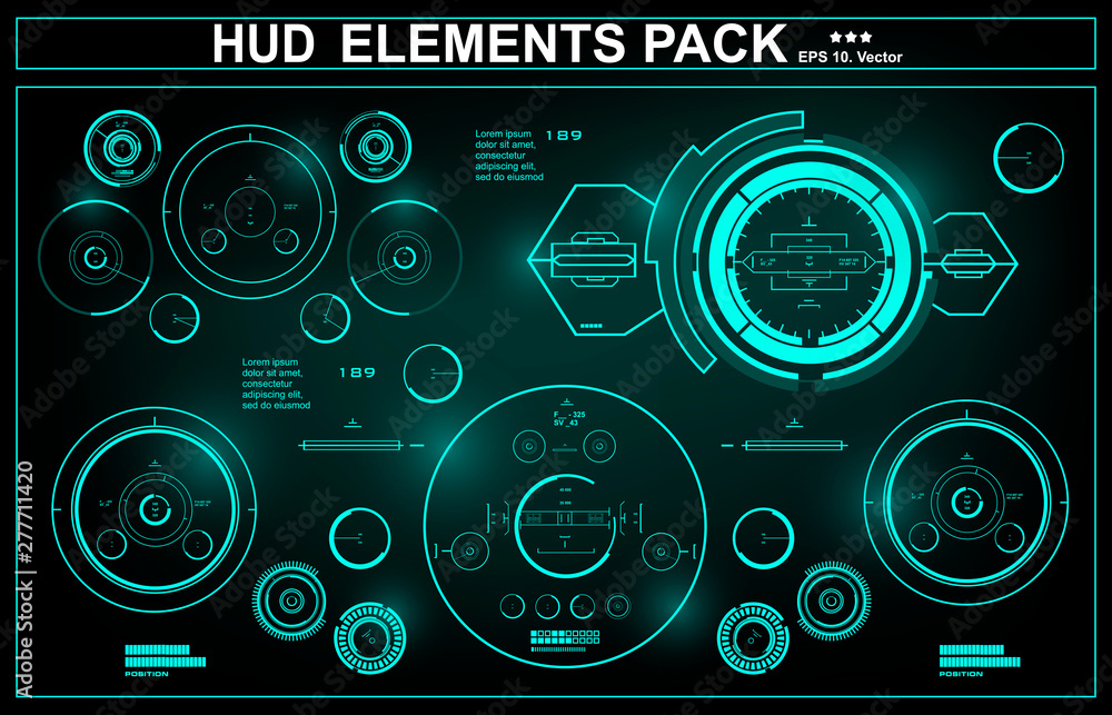 Futuristic virtual graphic touch user interface, target Futuristic virtual graphic touch user interface, target
