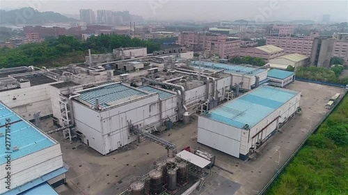 Wallpaper Mural Flying over the modern factory, exterior of the modern factory aerial view Torontodigital.ca