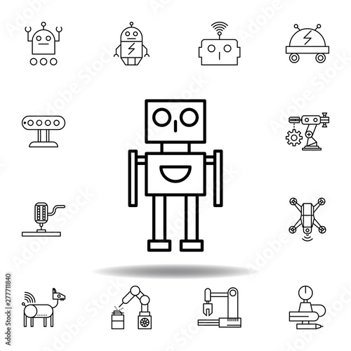 Robotics cyborg outline icon. set of robotics illustration icons. signs, symbols can be used for web, logo, mobile app, UI, UX