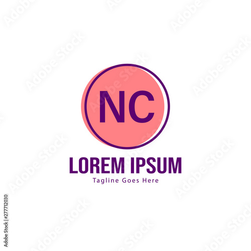 Free Download Initial NC logo template with modern frame. Minimalist NC letter logo vector illustration - GFXLoad