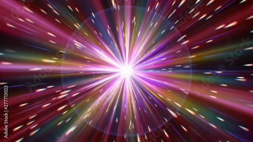pulses star ray color abstract