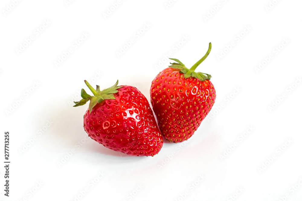whole fresh and juicy strawberries close-up isolate whole fresh and juicy strawberries close-up isolate