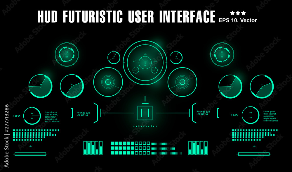 Sci-fi futuristic hud dashboard display virtual reality technology screen Sci-fi futuristic hud dashboard display virtual reality technology screen
