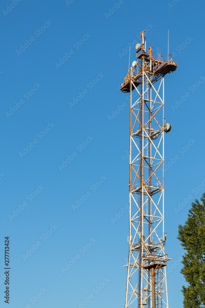 Gsm transmitter. Gsm tower, mobile and internet tower. Telecommunication sation. Wifi internet signal tower. Gsm transmitter. Gsm tower, mobile and internet tower. Telecommunication sation. Wifi internet signal tower.