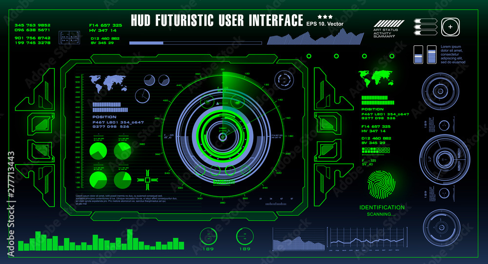 Sci-fi futuristic hud dashboard display virtual reality technology screen Sci-fi futuristic hud dashboard display virtual reality technology screen