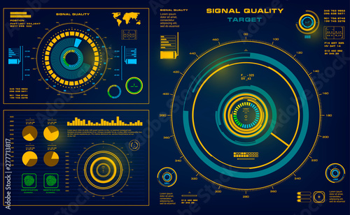 Sci-fi futuristic hud dashboard display virtual reality technology screen