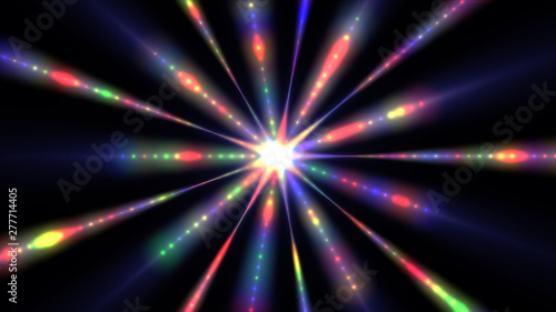 pulses star ray color abstract