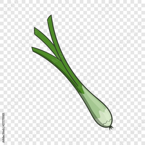 Green onion icon. Cartoon illustration of green onion vector icon for web design