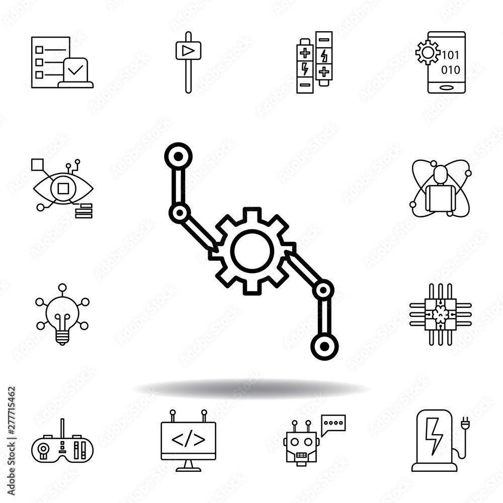 Robotics assembly outline icon. set of robotics illustration icons. signs, symbols can be used for web, logo, mobile app, UI, UX Robotics assembly outline icon. set of robotics illustration icons. signs, symbols can be used for web, logo, mobile app, UI, UX