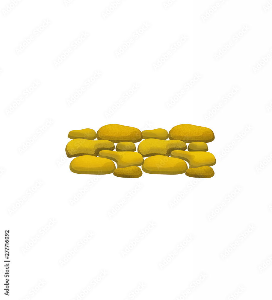 Cartoon nature element stone pathway on white background illustration for children Cartoon nature element stone pathway on white background illustration for children