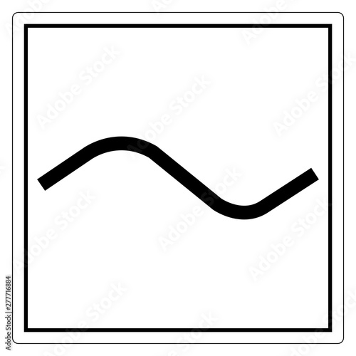 Alternating Current AC Symbol Sign Isolate On White Background,Vector Illustration EPS.10
