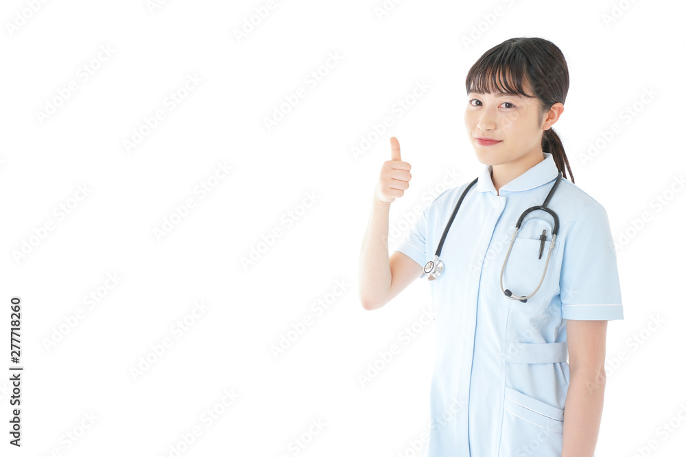 OKサインをする若い看護師 OKサインをする若い看護師