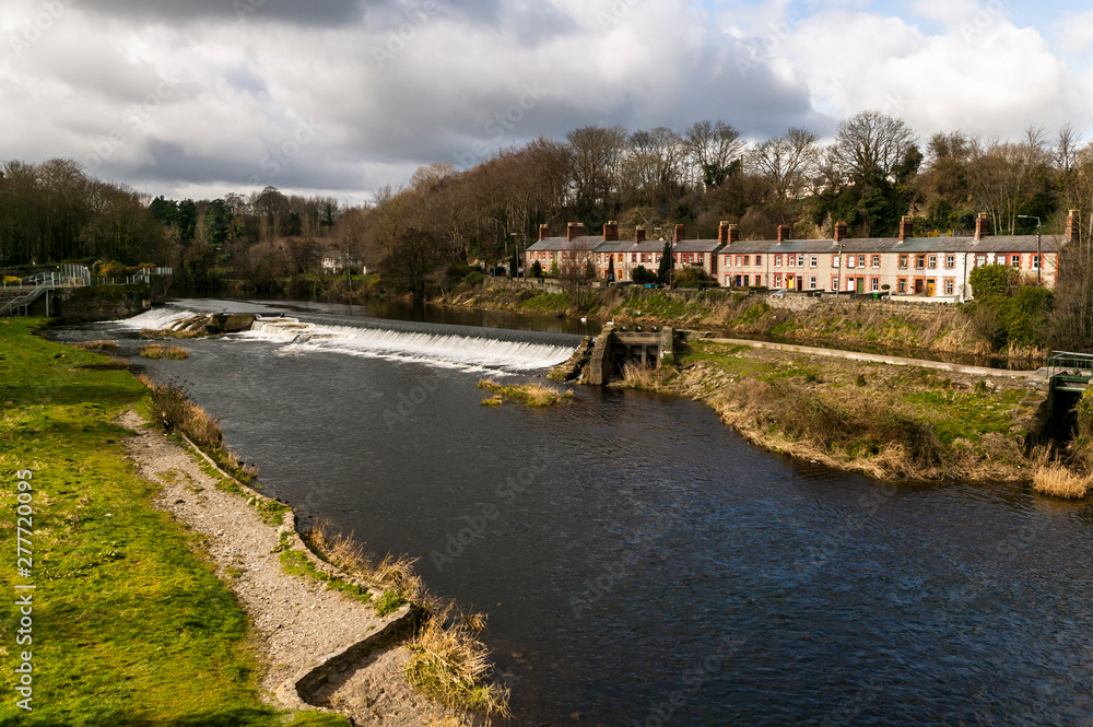 Lucan Weir on the river Liffey at Lucan, Dublin
