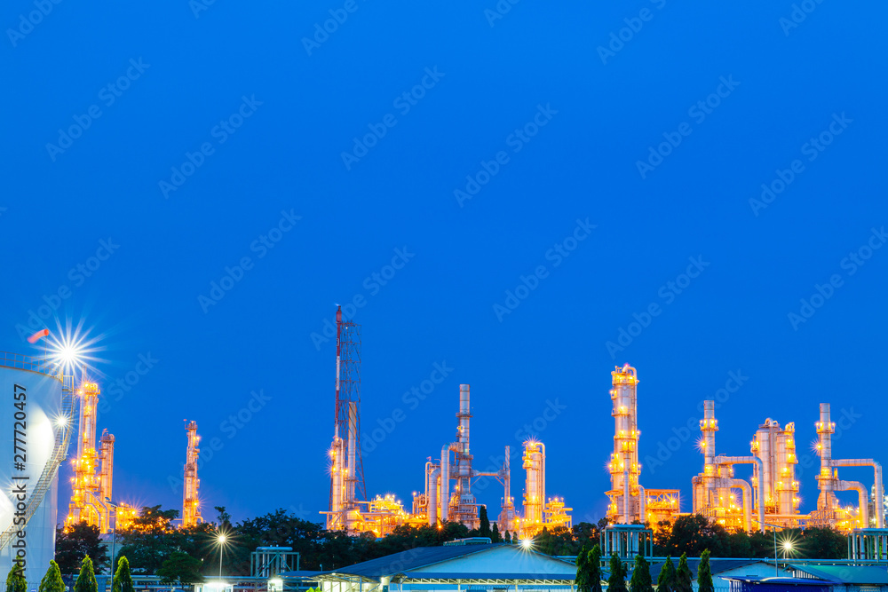 Landscape of Industrial, Industrial plant at twilight, Industrial background.