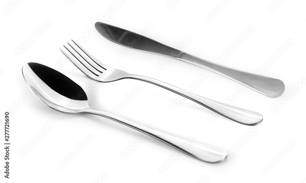 silver spoon isolated on white background silver spoon isolated on white background