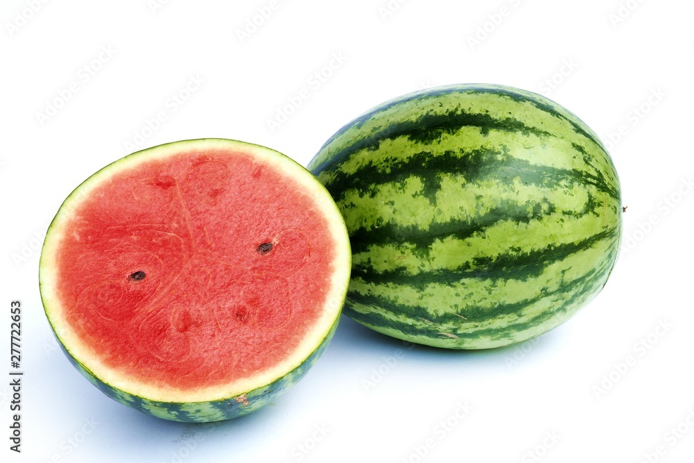 Red watermelon on a white background Red watermelon on a white background
