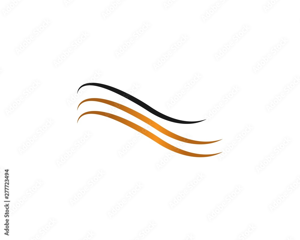Obraz premium Hair wave logo ilustration vector template 