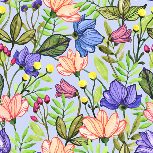 Seamless floral pattern. Design wallpaper  fabric and packaging.