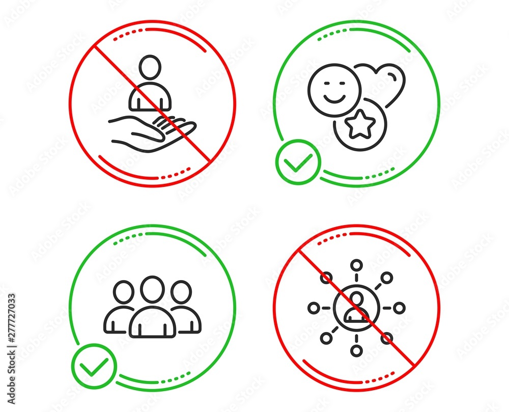 Do or Stop. Group, Recruitment and Smile icons simple set. Networking sign. Group of users, Hr, Social media likes. Business communication. People set. Line group do icon. Prohibited ban stop. Vector Do or Stop. Group, Recruitment and Smile icons simple set. Networking sign. Group of users, Hr, Social media likes. Business communication. People set. Line group do icon. Prohibited ban stop. Vector