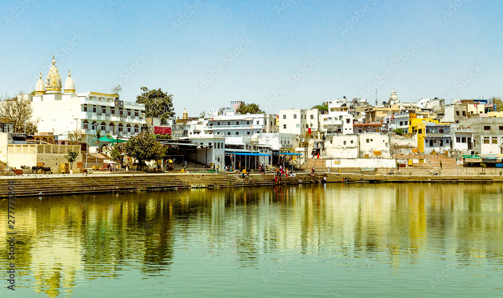 Pushkar lake (a sacred place for hindus) to cleanse their soul