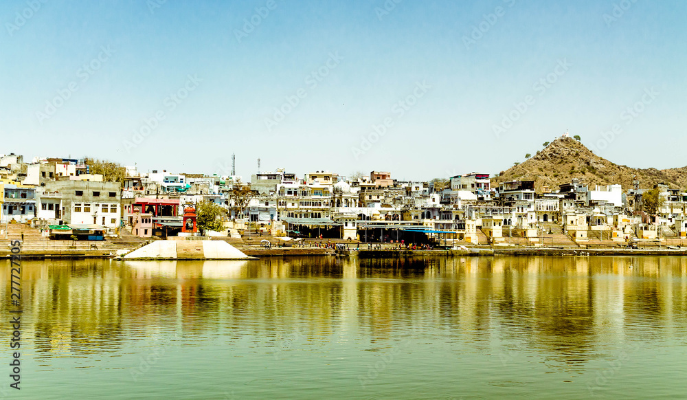 Pushkar lake (a sacred place for hindus) to cleanse their soul
