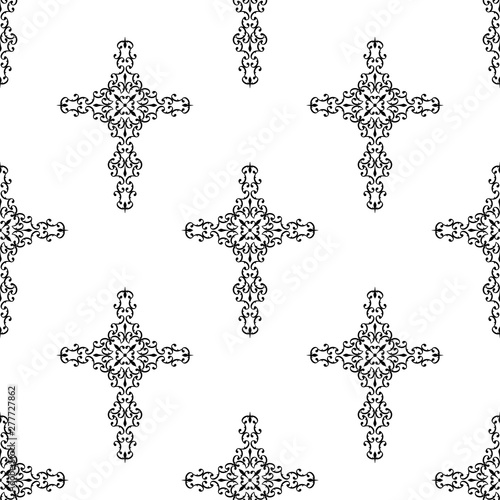 Christian Cross Seamless Pattern