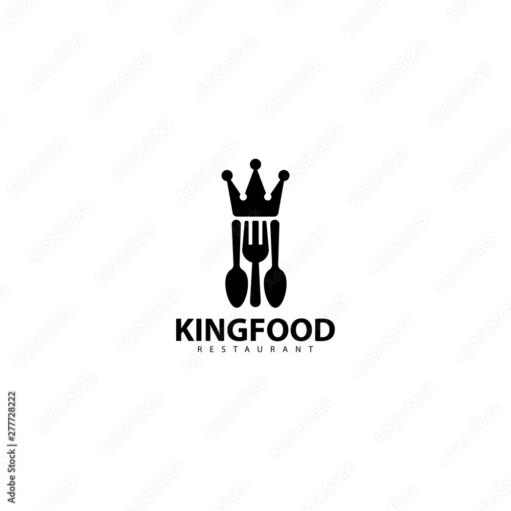 King Food Logo Design Icon King Food Logo Design Icon