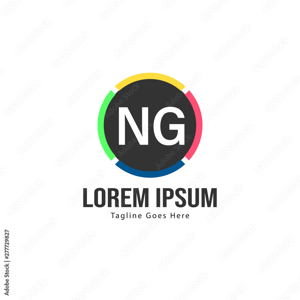Initial NG logo template with modern frame. Minimalist NG letter logo vector illustration Initial NG logo template with modern frame. Minimalist NG letter logo vector illustration