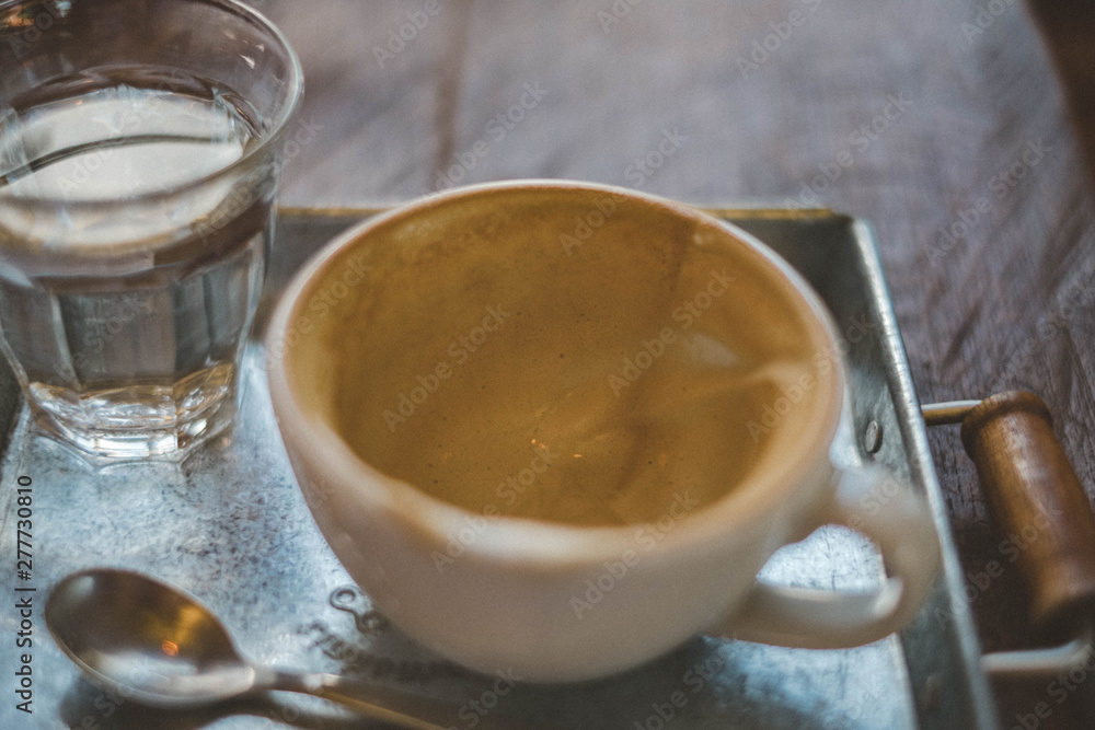 Close up of emply coffee cup. Close up of emply coffee cup.