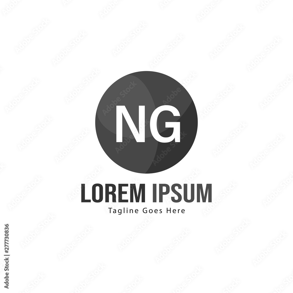 Initial NG logo template with modern frame. Minimalist NG letter logo vector illustration Initial NG logo template with modern frame. Minimalist NG letter logo vector illustration