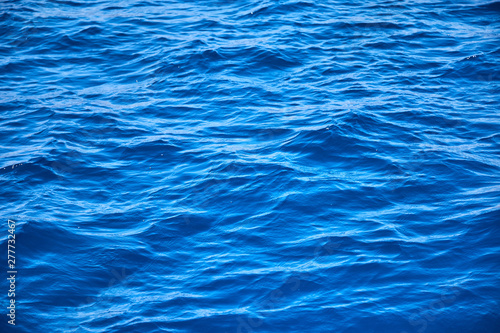 surface of the azure water