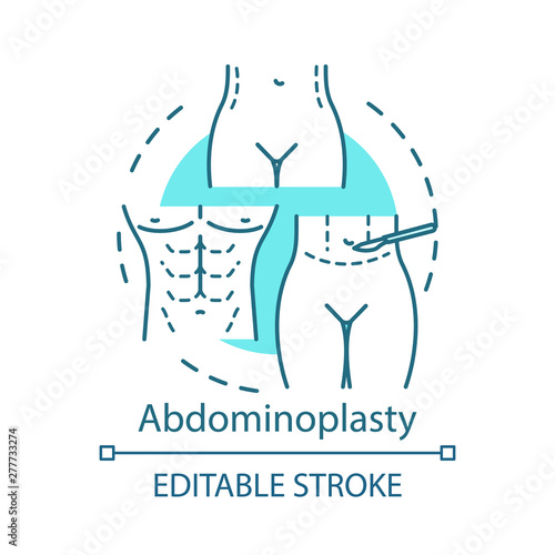 Abdominoplasty concept icon