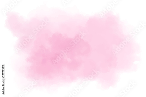 Red  pink watercolor background. Abstract vector paint splash  isolated on white backdrop. Aquarelle beautiful texture. Graphic design for your project.