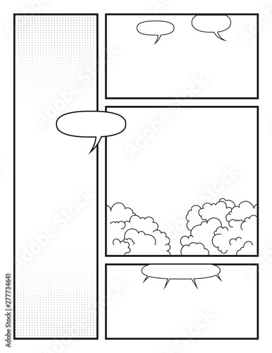 comic sketchbook page vector illustration
