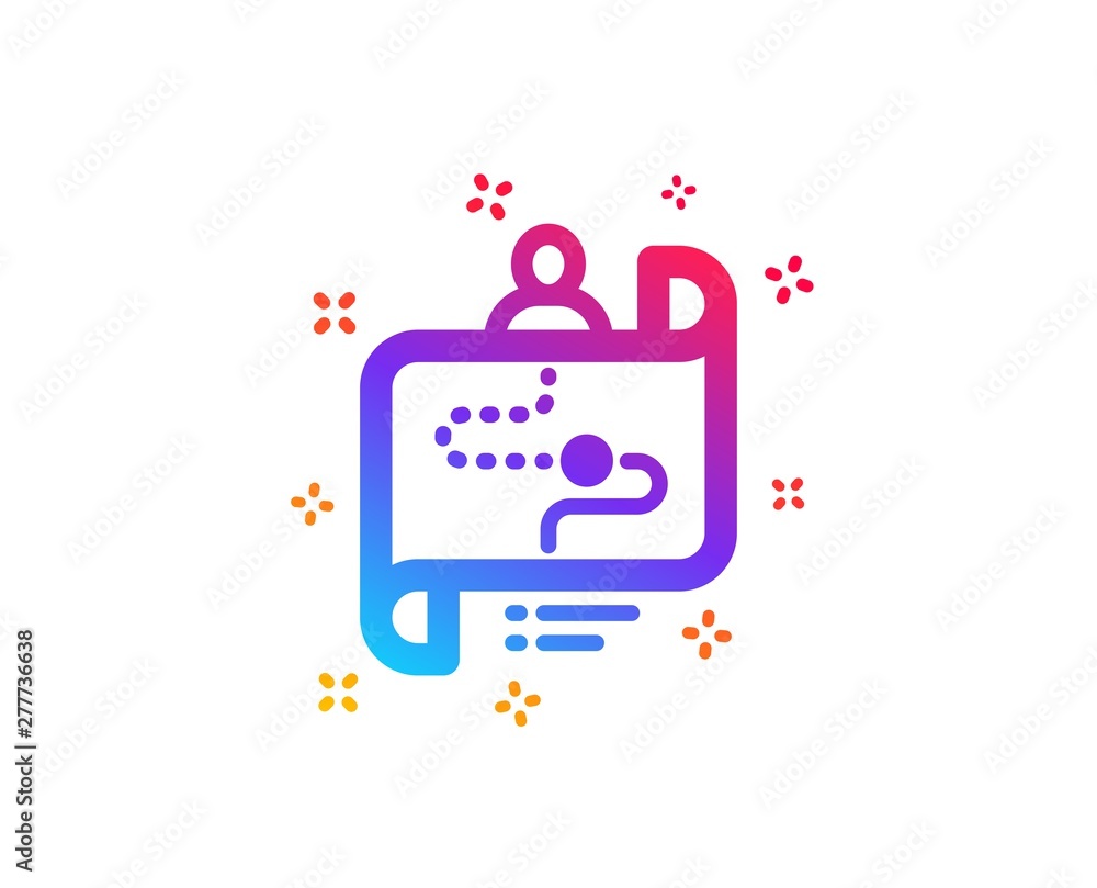 Journey path map icon. Project process sign. Dynamic shapes. Gradient design journey path icon. Classic style. Vector Journey path map icon. Project process sign. Dynamic shapes. Gradient design journey path icon. Classic style. Vector