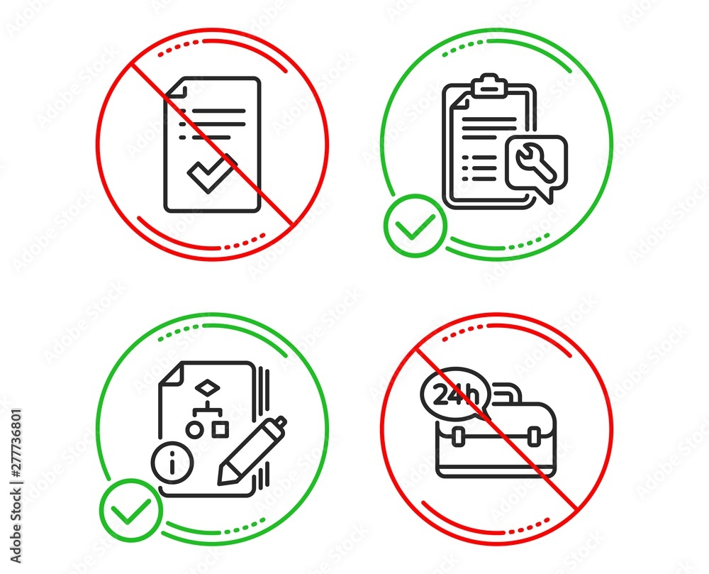 Do or Stop. Approved checklist, Spanner and Algorithm icons simple set. 24h service sign. Accepted message, Repair service, Project. Support. Technology set. Line approved checklist do icon. Vector Do or Stop. Approved checklist, Spanner and Algorithm icons simple set. 24h service sign. Accepted message, Repair service, Project. Support. Technology set. Line approved checklist do icon. Vector