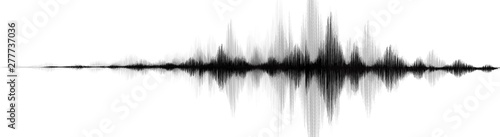 Panorama Earthquake Wave Low and Hight richter scale on White paper background,audio wave diagram concept,design for education and science,Vector Illustration.
