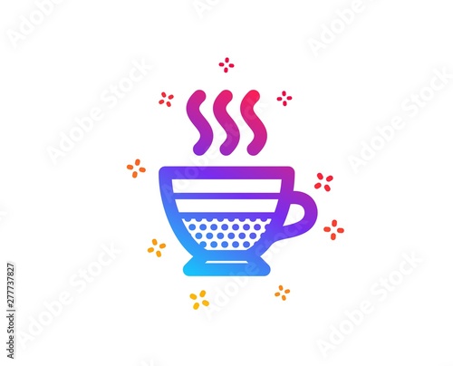 Cafe creme icon. Hot drink sign. Beverage symbol. Dynamic shapes. Gradient design cafe creme icon. Classic style. Vector
