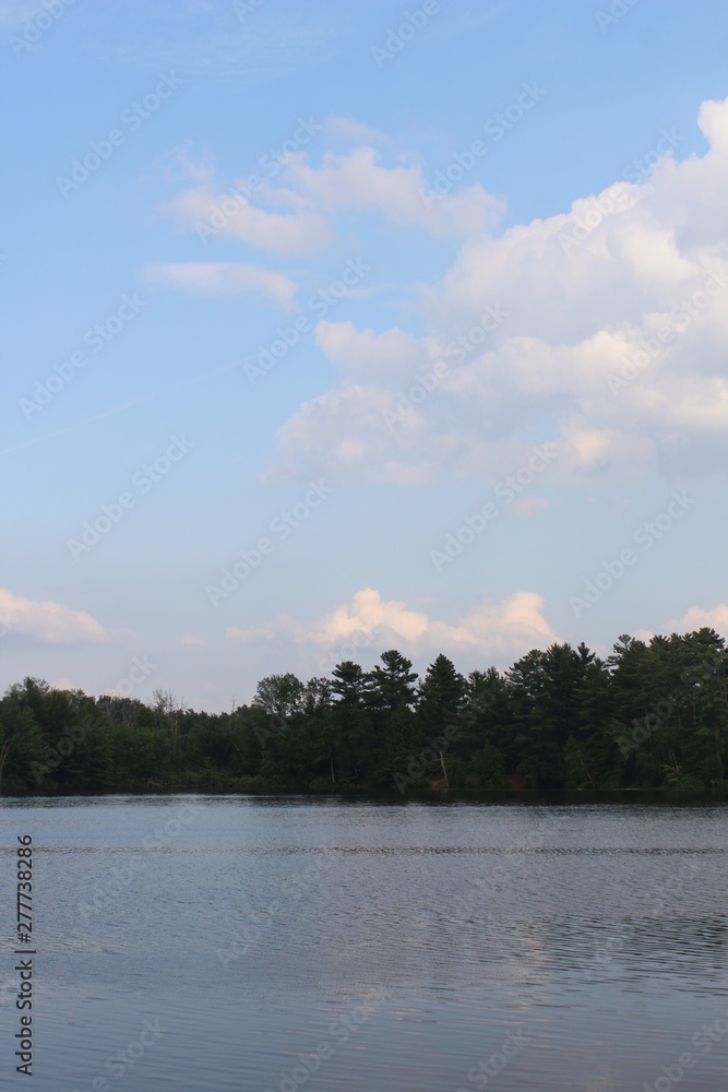 clouds over the lake