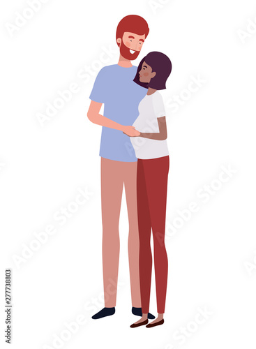 pregnant woman with husband standing