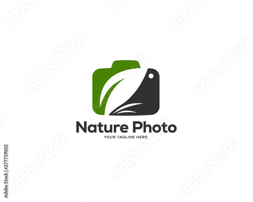 photography logo design vector, photo nature logo design template